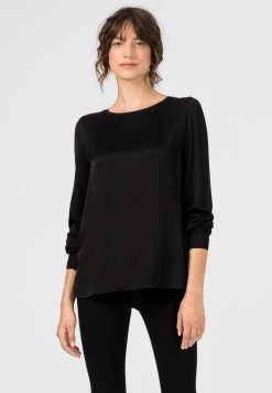 HALLHUBER MIT STRICKBLENDEN - T-shirt à manches longues Prix Réduit chemises & blouses col rond femme