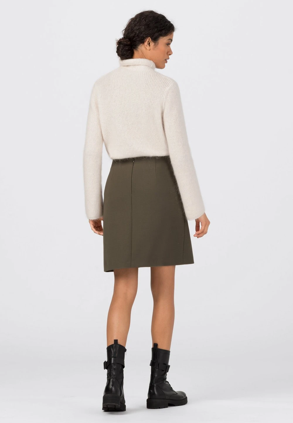 Prix Discount HALLHUBER Jupe trapèze jupes fermeture éclair femme 3 Prix Discount HALLHUBER Jupe trapèze jupes fermeture éclair femme – Image 3