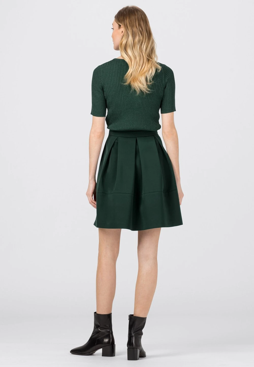 Prix Incroyables HALLHUBER Jupe trapèze jupes fermeture éclair femme 2 Prix Incroyables HALLHUBER Jupe trapèze jupes fermeture éclair femme – Image 2