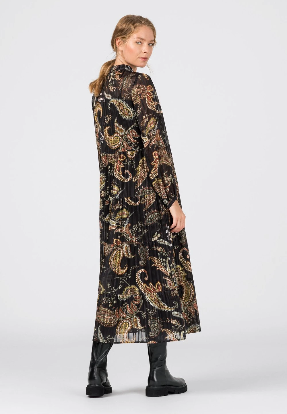 HALLHUBER Soldes PAISLEY-PRINT - Robe de jour robes col châle femme 2 HALLHUBER Soldes PAISLEY-PRINT - Robe de jour robes col châle femme – Image 2