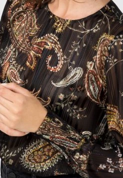 Prix Dégriffé HALLHUBER PAISLEY-PRINT - Blouse chemises et blouses col rond femme -France Hallhuber Soldes Boutique 6ad610908c1f4934b4e292522f8955f0