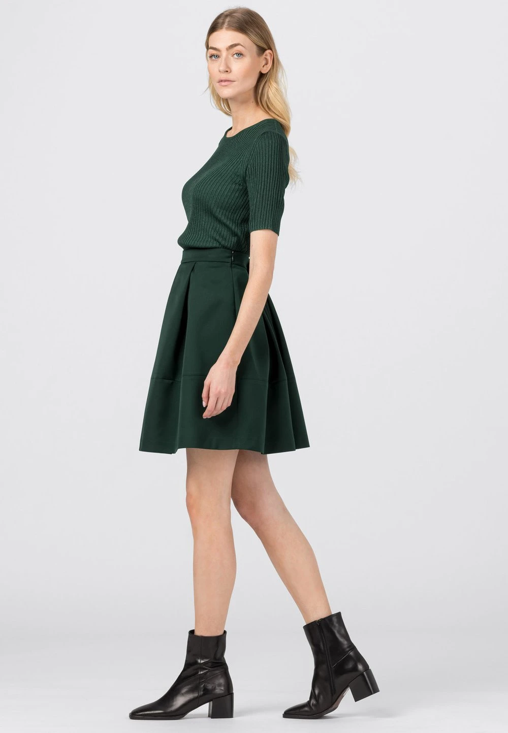 Prix Incroyables HALLHUBER Jupe trapèze jupes fermeture éclair femme 3 Prix Incroyables HALLHUBER Jupe trapèze jupes fermeture éclair femme – Image 3