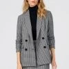 HALLHUBER Qualité garantie 100% INDOOR AUS RECYCELTEN FASERN MIT PEPITAMUSTER - Blazer vestes col revers femme