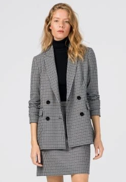 HALLHUBER Qualité garantie 100% INDOOR AUS RECYCELTEN FASERN MIT PEPITAMUSTER - Blazer vestes col revers femme