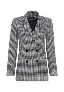 HALLHUBER Qualité garantie 100% INDOOR AUS RECYCELTEN FASERN MIT PEPITAMUSTER - Blazer vestes col revers femme -France Hallhuber Soldes Boutique cf5ee28ab0254e7cba9dbac2bd7f1771