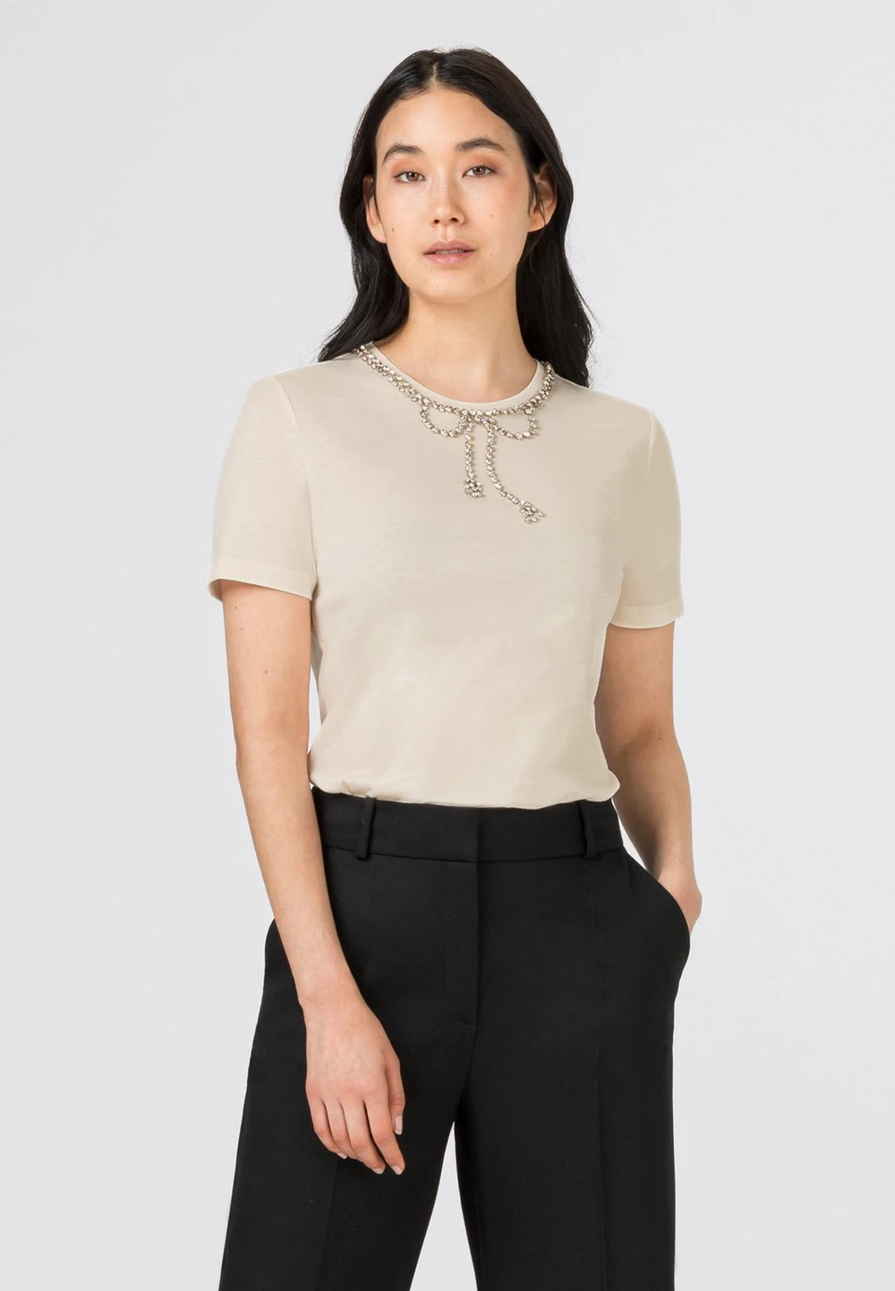 HALLHUBER T-shirt basique Prix Favorable t-shirts et tops col rond femme 1 HALLHUBER T-shirt basique Prix Favorable t-shirts et tops col rond femme