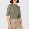 HALLHUBER BASIC-RIPP MIT TURTLENECK - T-shirt basique Prix Gelé t-shirts et tops col rond femme