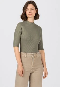 HALLHUBER BASIC-RIPP MIT TURTLENECK - T-shirt basique Prix Gelé t-shirts et tops col rond femme